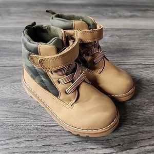 Lily & Dan Boys Brown Ankle Boot Size 7/8 Camo